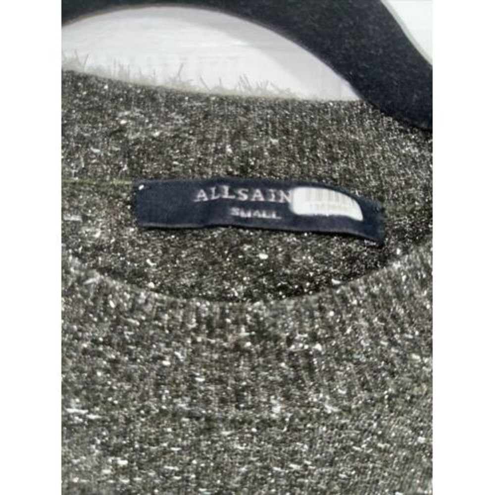 AllSaints Women's Black Sparkle Bodycon Long Sleeve Mini Dress Size Small EUC - Picture 5 of 6